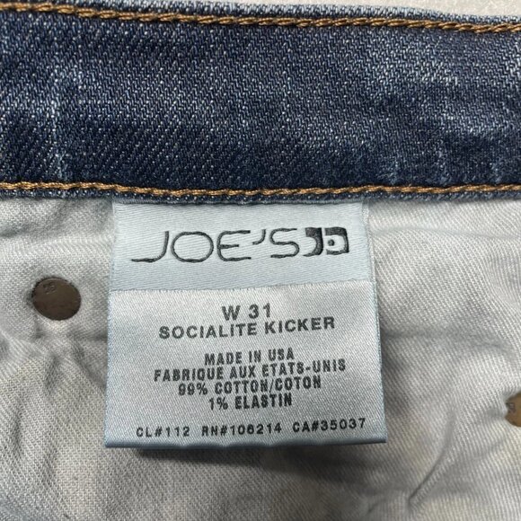Vintage Joe's Jeans Womens Blue Low Rise Socialite Kicker Cropped Denim Jeans 31 - Picture 4 of 10